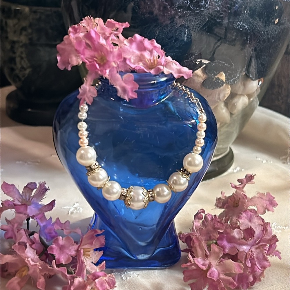 Gold & Pearl Style Bride bracelet